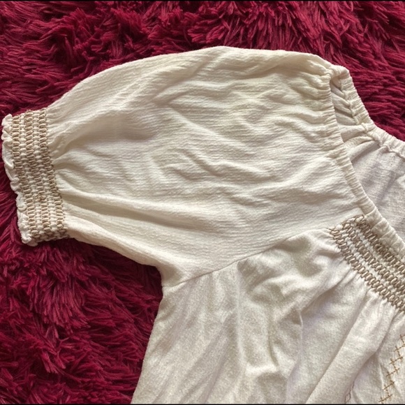 Boho cream scoop neck top - Picture 5 of 14